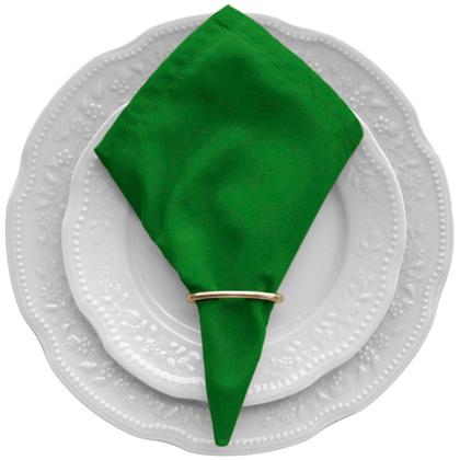 Imagem de Kit 6 Guardanapos de Mesa Posta 30cm X 30cm Com Anéis Tecido Percal 180 Fios