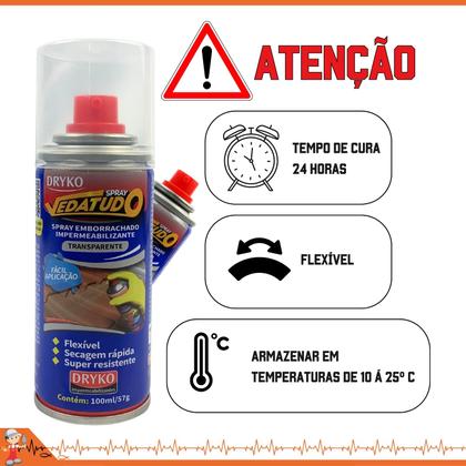 Imagem de Kit 6 Impermeabilizante Spray Manta Líquida Vedatudo 100ml