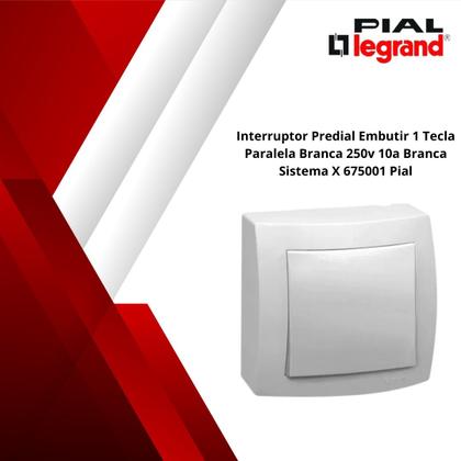 Imagem de Kit 6 Interruptor Paralelo De Sobrepor 10a Sistemax 675001 Legrand