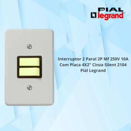 Imagem de Kit 6 Interruptores Paralelos Com Placa 10a 250v 2104 - Pial