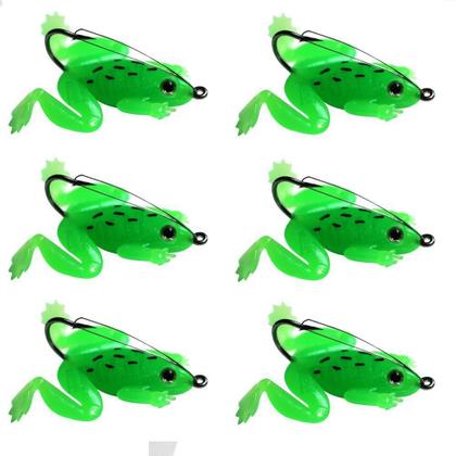 Imagem de Kit 6 Isca Para Traira Sapo Artificial Com Anzol Anti-Inrros