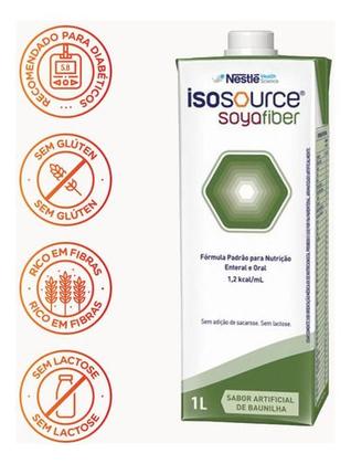 Imagem de Kit 6 Isosource Soya Fiber 1.2 Baunilha Tetra 1 Litro Nestle