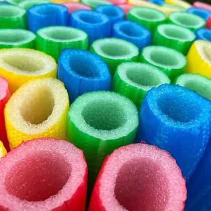 Imagem de Kit 6 Isotubos Espuma Proteção De Haste Pula Pula Trampolim
