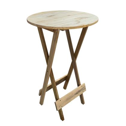 Imagem de Kit 6 Jogos de Mesas Bistrô de Madeira Dobrável com 3 Banquetas - Crua