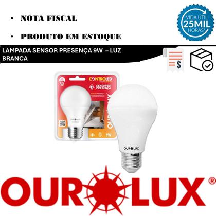 Imagem de Kit 6 Lampada Controled 9w Sensor Presença Branco Frio 6500K