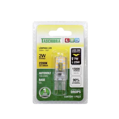 Imagem de Kit 6 Lâmpada LED G9 Drops 2W Autovolt 2200K - Taschibra