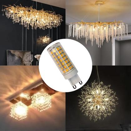 Imagem de Kit 6 Lâmpada Led Halopim G9 7w Lustres E Pendentes Bivolt Branco quente