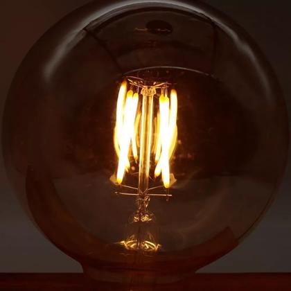 Imagem de KIT 6 Lâmpadas Filamento Led G95 Retrô 4w 2700k Âmbar