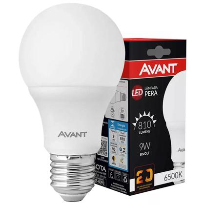 Kit 6 Lâmpadas Led 9W Bulbo Pêra 6500K Luz Branco Frio Avant - Tesla Store Imagem de Kit 6 Lâmpadas Led 9W Bulbo Pêra 6500K Luz Branco Frio Avant