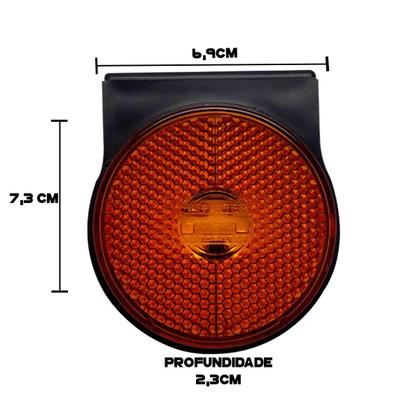 Imagem de Kit 6 Lanternas Lateral 65Mm Âmbar Bivolt Lantersul