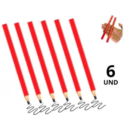 Imagem de Kit 6 Lápis Carpinteiro Profissional Marceneiro Pedreiro