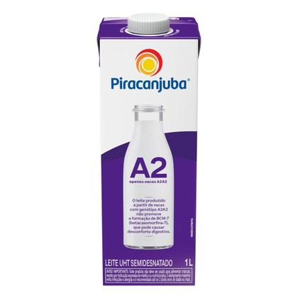 Imagem de Kit 6 Leite A2A2 Semidesnatado Piracanjuba 1l