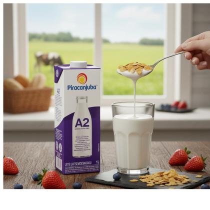Imagem de Kit 6 Leite A2A2 Semidesnatado Piracanjuba 1l
