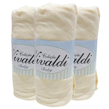 Imagem de Kit 6 Lençol Bebê Berço Americano com elástico 100% algodão coleção Vivaldi 66.02.0001 Sul Brasil