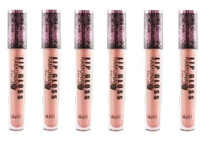 Imagem de Kit 6 Lip Gloss Hidra. Cor 03 Rosa Bêbe 4ml - Ramona Make Up