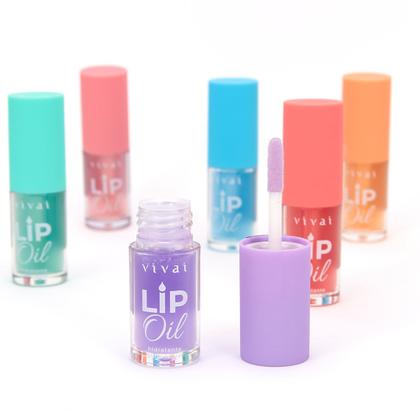 Imagem de Kit 6 Lip Oil Hidratante Gloss Labial Vivai 5ml