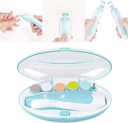 Imagem de Kit 6 Lixas De Unha Elétrico Para Bebê Com Estojo