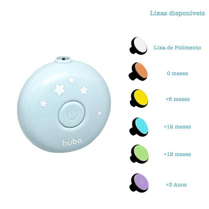 Imagem de Kit 6 Lixas Unha Lixador Elétrico Infantil Bebês Portátil +0m