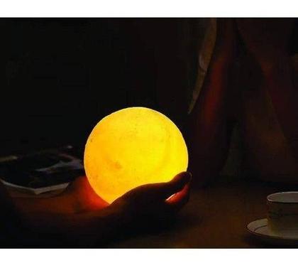 Imagem de Kit 6 Luminária Lua Cheia 14cm 3d Abajur Led  4cores