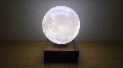 Imagem de Kit 6 Luminária Lua Cheia 14cm 3d Abajur Led  4cores