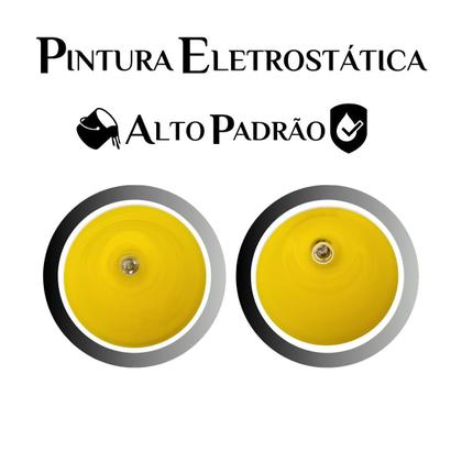 Imagem de Kit 6 Luminária Pendente Bala Nova Com Interior Amarelo Com Fiação 110/220v