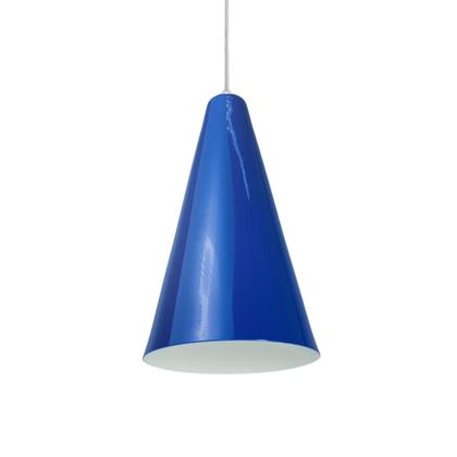 Imagem de Kit 6 Luminária Pendente Cone Com Interior Branco Brilho Com Fiação 110/220v