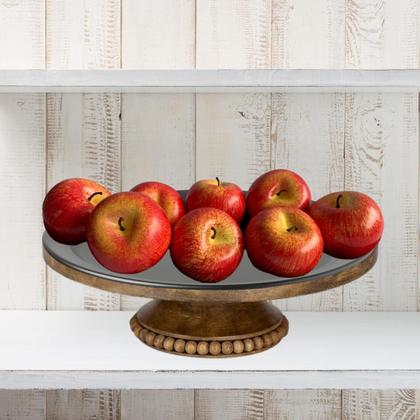 Imagem de Kit 6 Maçã gala Rajada Artificial para Atacado Decoração Elegante e Sem Cheiros fruta falsa - DE0623