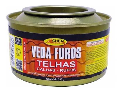 Imagem de Kit 6 Massa Veda Furos Trincas Fissuras Telhas 330g Allchem