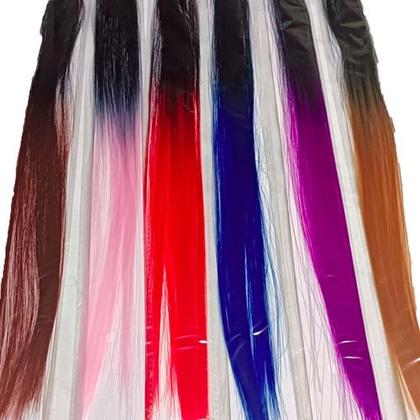 Imagem de Kit 6 Mechas Aplique Alongamento Cabelo Mega Colorido Hair