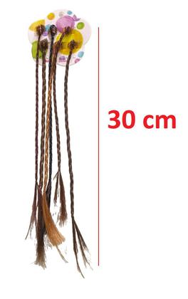 Imagem de Kit 6 Mechas Aplique De Cabelo Com Piranha Infantil