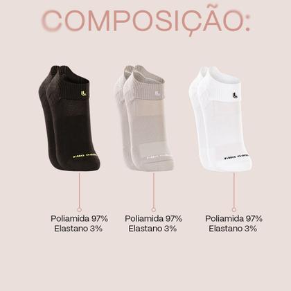 Imagem de Kit 6 Meia Lupo Academia Corrida Cano Curto Baixo Poliamida