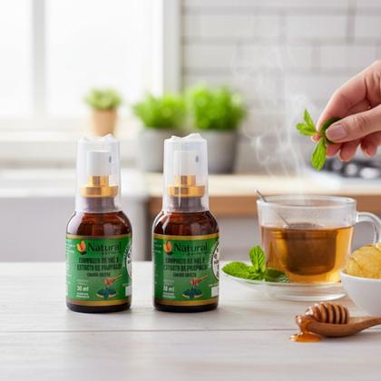 Imagem de Kit 6 mel com propolis menta 30ml natural sem conservantes