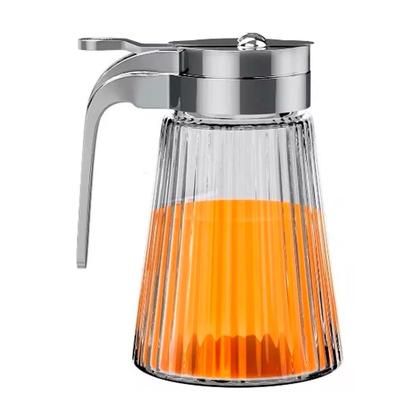 Imagem de Kit 6 Meleiras Porta Mel de Vidro com Dosador Inox Euro Home