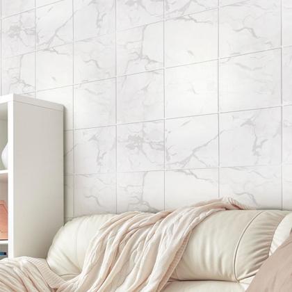 Imagem de Kit 6 Metros de Papel de Parede Adesivo Modelo Pedra Quartzo Vena