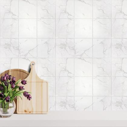 Imagem de Kit 6 Metros de Papel de Parede Adesivo Modelo Pedra Quartzo Vena