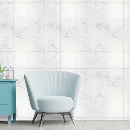 Imagem de Kit 6 Metros de Papel de Parede Adesivo Modelo Pedra Quartzo Vena