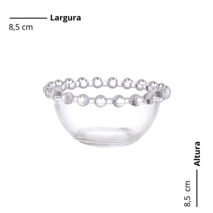 Imagem de kit 6 Mini Bowl de Cristal para Petiscos e Molhos 8cm Shopsul
