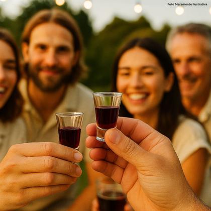 Imagem de Kit 6 Mini Copos Base Grossa e Resistente 15ml Doses Shots Degustações Licor Cachaça
