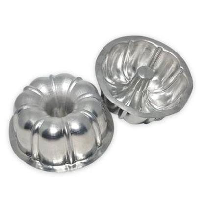 Imagem de Kit 6 Mini Formas Bolo Vulcão Torta Suíça Decorada Com Furo