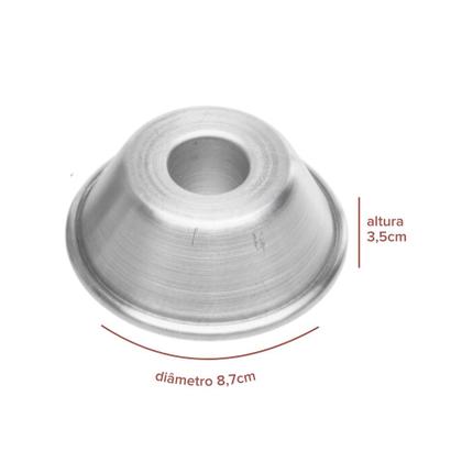 Imagem de Kit 6 Mini Forminhas Bolo Vulcão Pudim 8,7x3,5cm Alumínio