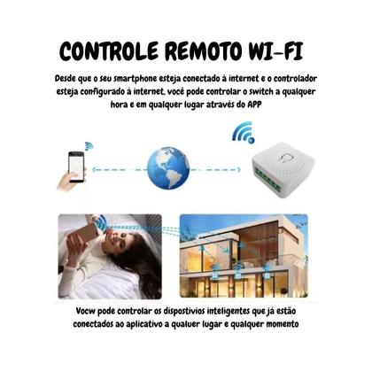 Imagem de Kit 6 Mini Interruptor Inteligente 16a Wifi Automação 