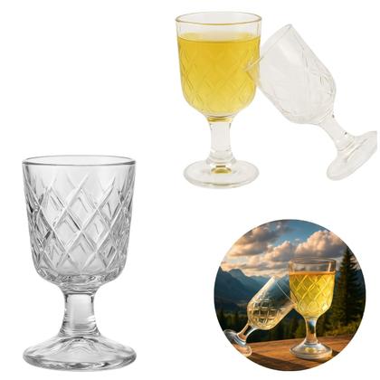 Imagem de Kit 6 Mini Taças De Vidro Transparente Para Licor 50ml Luxo