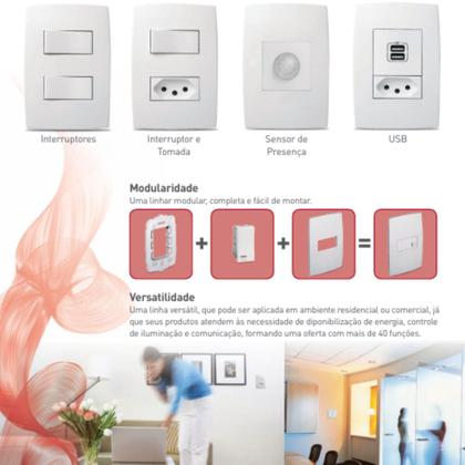 Imagem de Kit 6 Módulo Tampo Cego Pial Plus 631047 Cor Bege