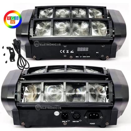 Imagem de Kit 6 Moving Globo Laser RGBW Strobo Jogo De Luz Profissional Para festa  DJ, 60W  - JL808