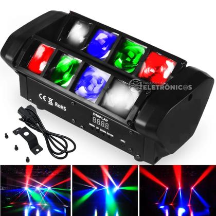 Imagem de Kit 6 Moving Globo Laser RGBW Strobo Jogo De Luz Profissional Para festa  DJ, 60W  - JL808