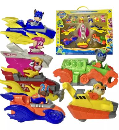 Imagem de Kit 6 Naves Patrulha Canina Brinquedos Coleção Fricção