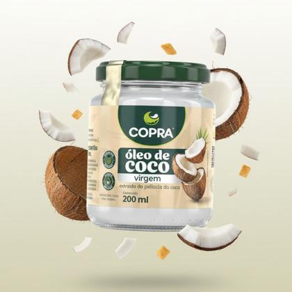 Imagem de Kit 6 oleo de coco virgem 200ml copra 100 puro natural sem gluten vegano sem gordura trans