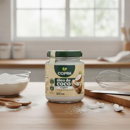 Imagem de Kit 6 oleo de coco virgem 200ml copra 100 puro natural sem gluten vegano sem gordura trans