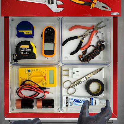 Imagem de Kit 6 Organizador Modular Multiuso Gaveta Geladeira Porta Maquiagem Acrilico