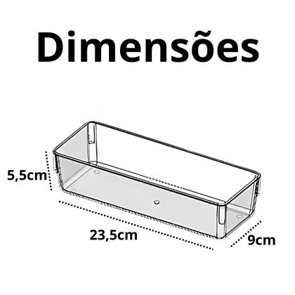 Imagem de Kit 6 Organizador Modular Multiuso Gaveta Geladeira Porta Maquiagem Acrilico